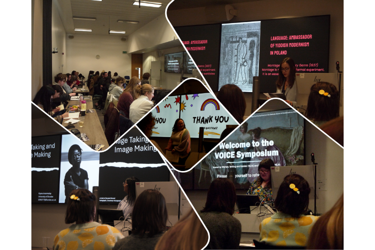 collage of photos from the student-led VOICE Symposium